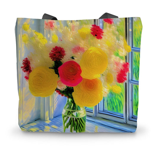 Sunshine Flowers Canvas Tote Bag