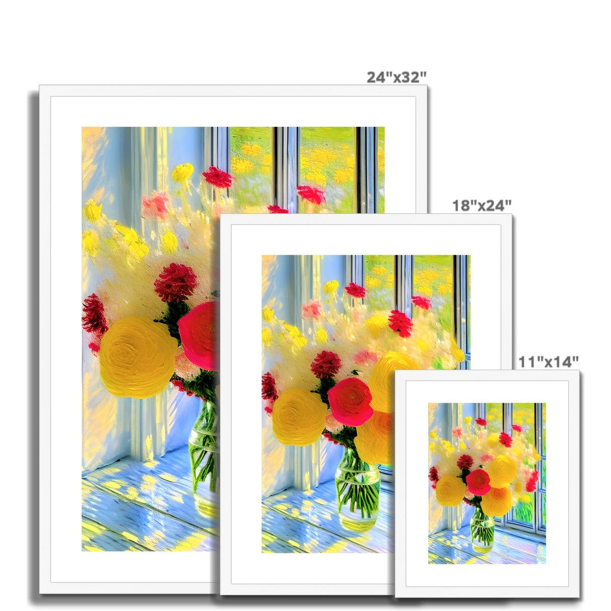 Sunshine Flowers Framed & Mounted Print