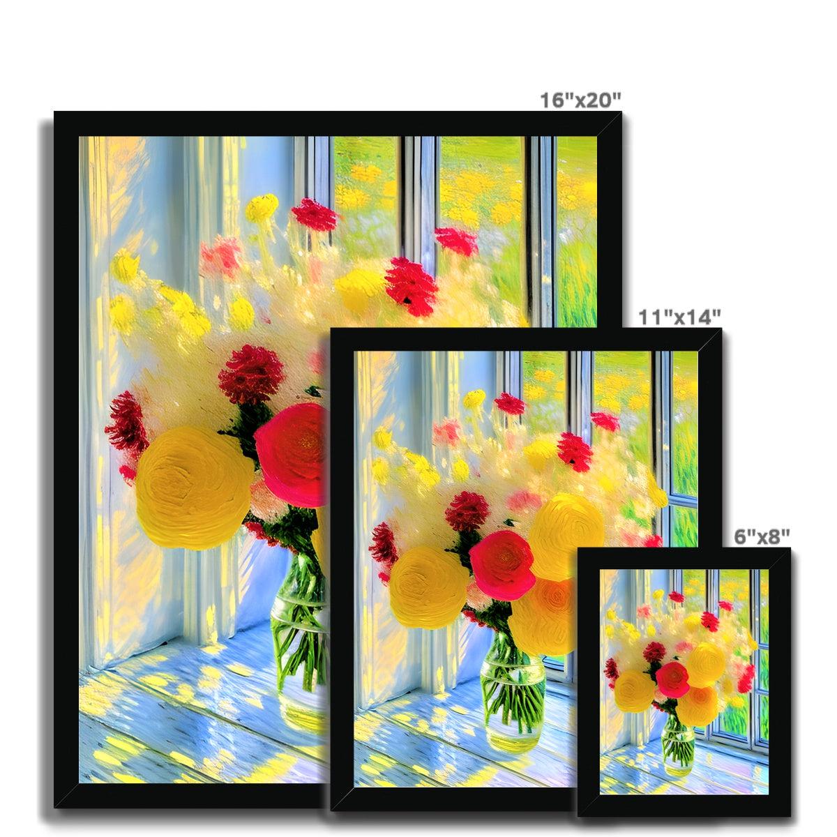 Sunshine Flowers Framed Print