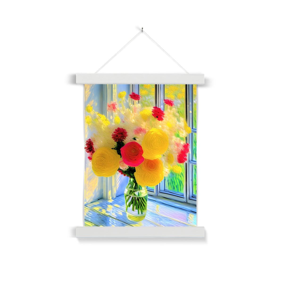 Sunshine Flowers Fine Art Print with Hanger