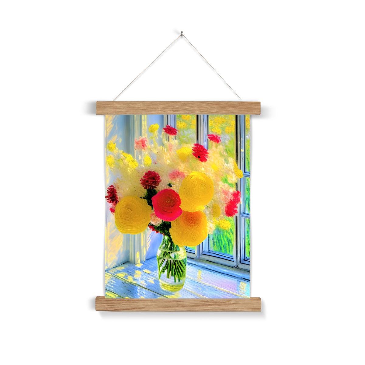 Sunshine Flowers Fine Art Print with Hanger