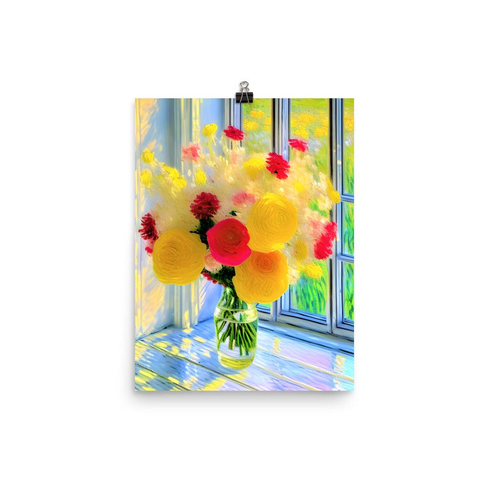 Sunshine Flowers Unframed Matte Print