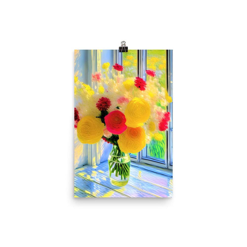 Sunshine Flowers Unframed Matte Print