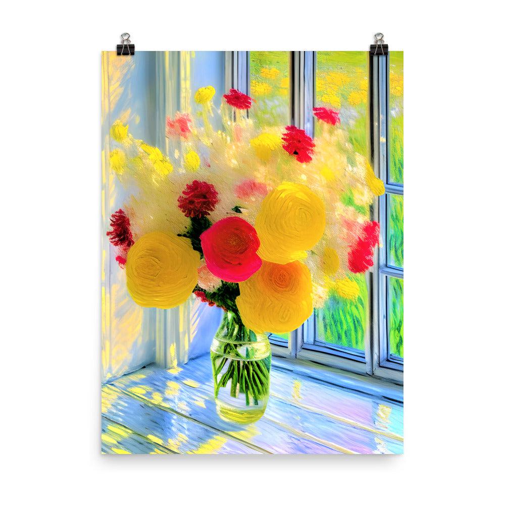 Sunshine Flowers Unframed Matte Print