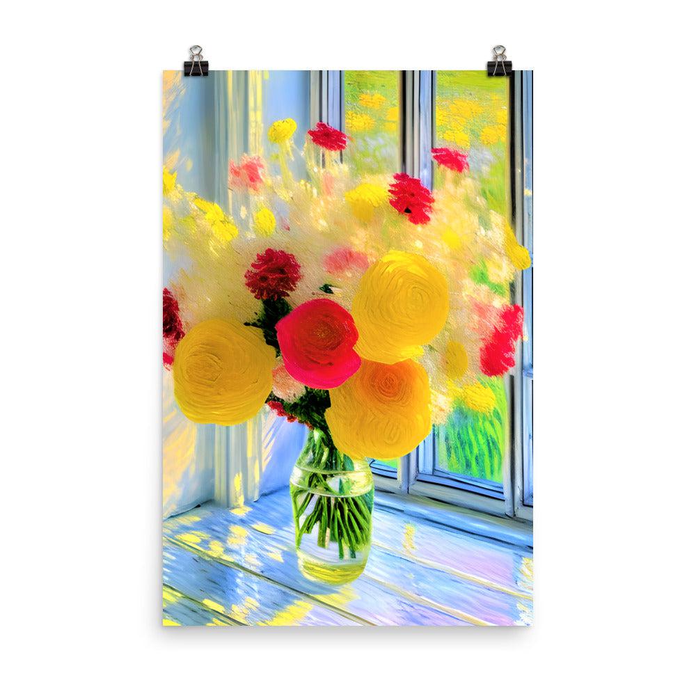 Sunshine Flowers Unframed Matte Print