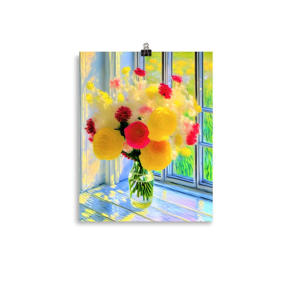 Sunshine Flowers Unframed Matte Print