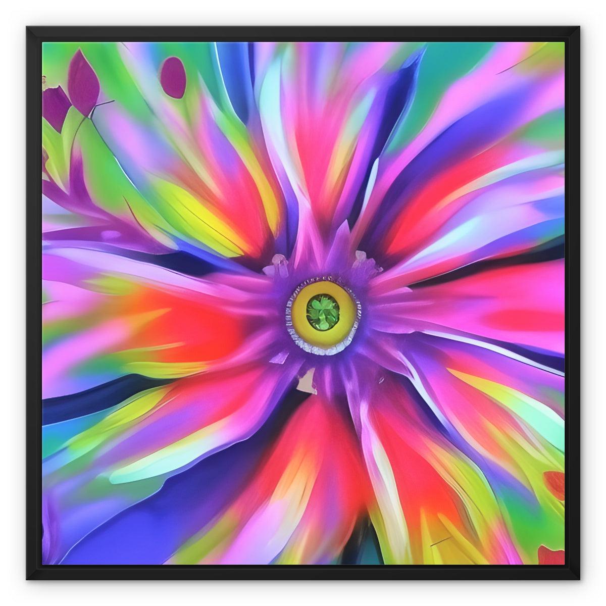 Surreal Flower Framed Canvas