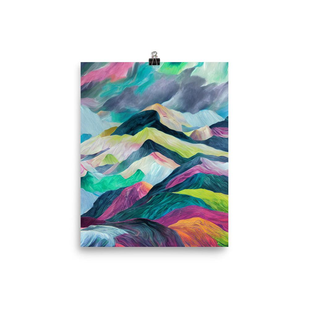 Surreal Mountains Photo Poster Print