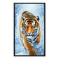 Tiger Snow Framed Canvas