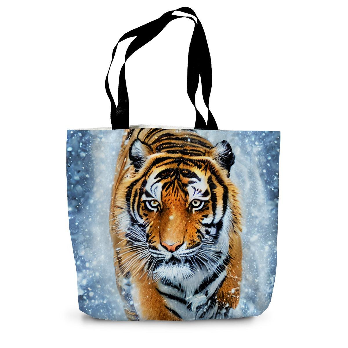 Tiger Snow Canvas Tote Bag
