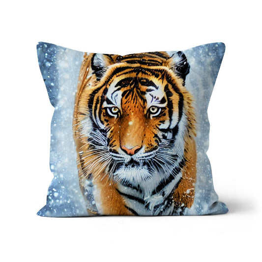 Tiger Snow Cushion