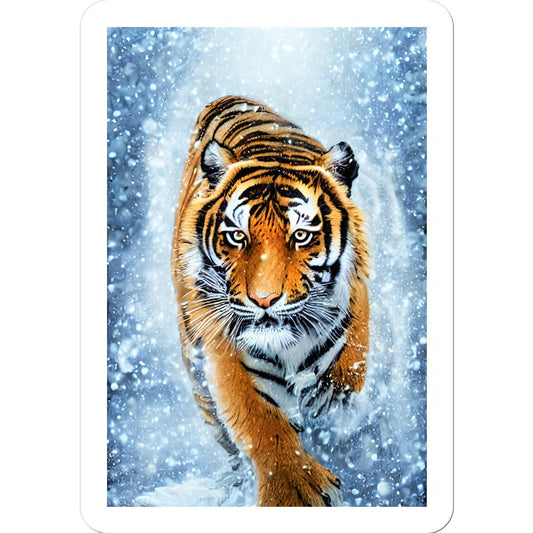 Tiger Snow Sticker