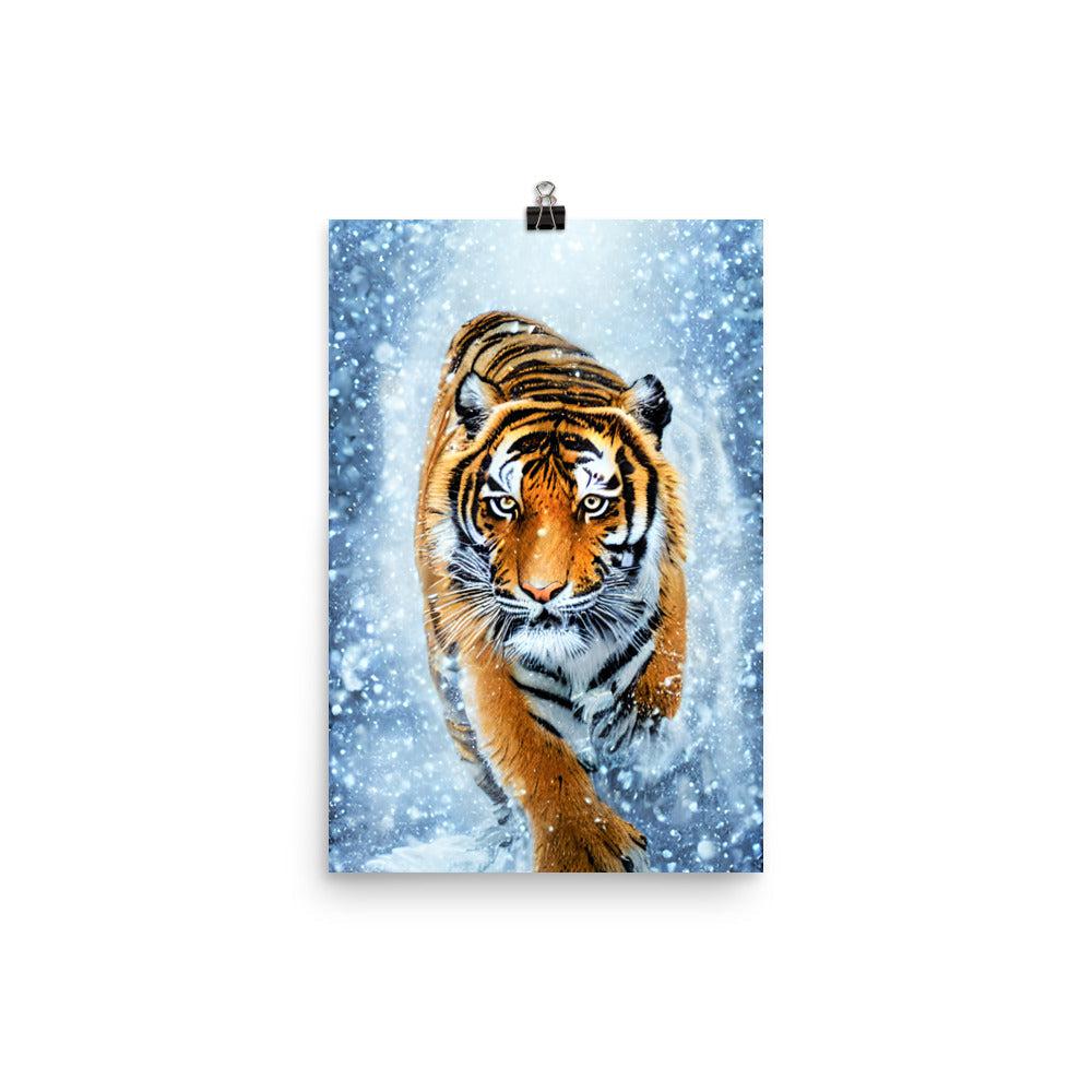 Tiger Snow Unframed Photo Print