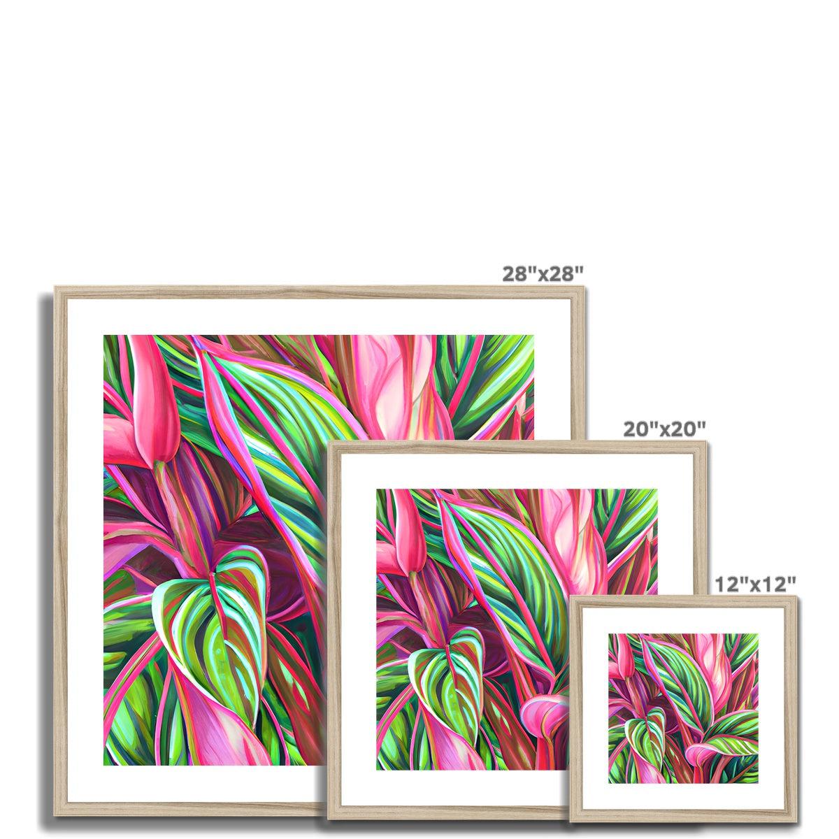 Tropical Leaves Framed & Mounted Print