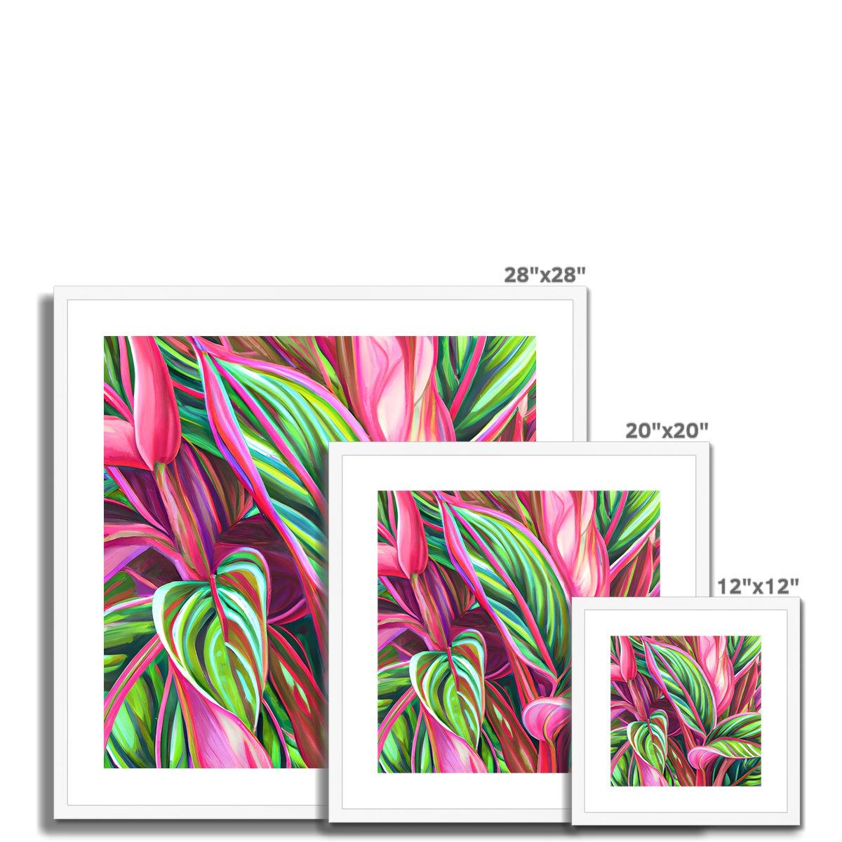 Tropical Leaves Framed & Mounted Print