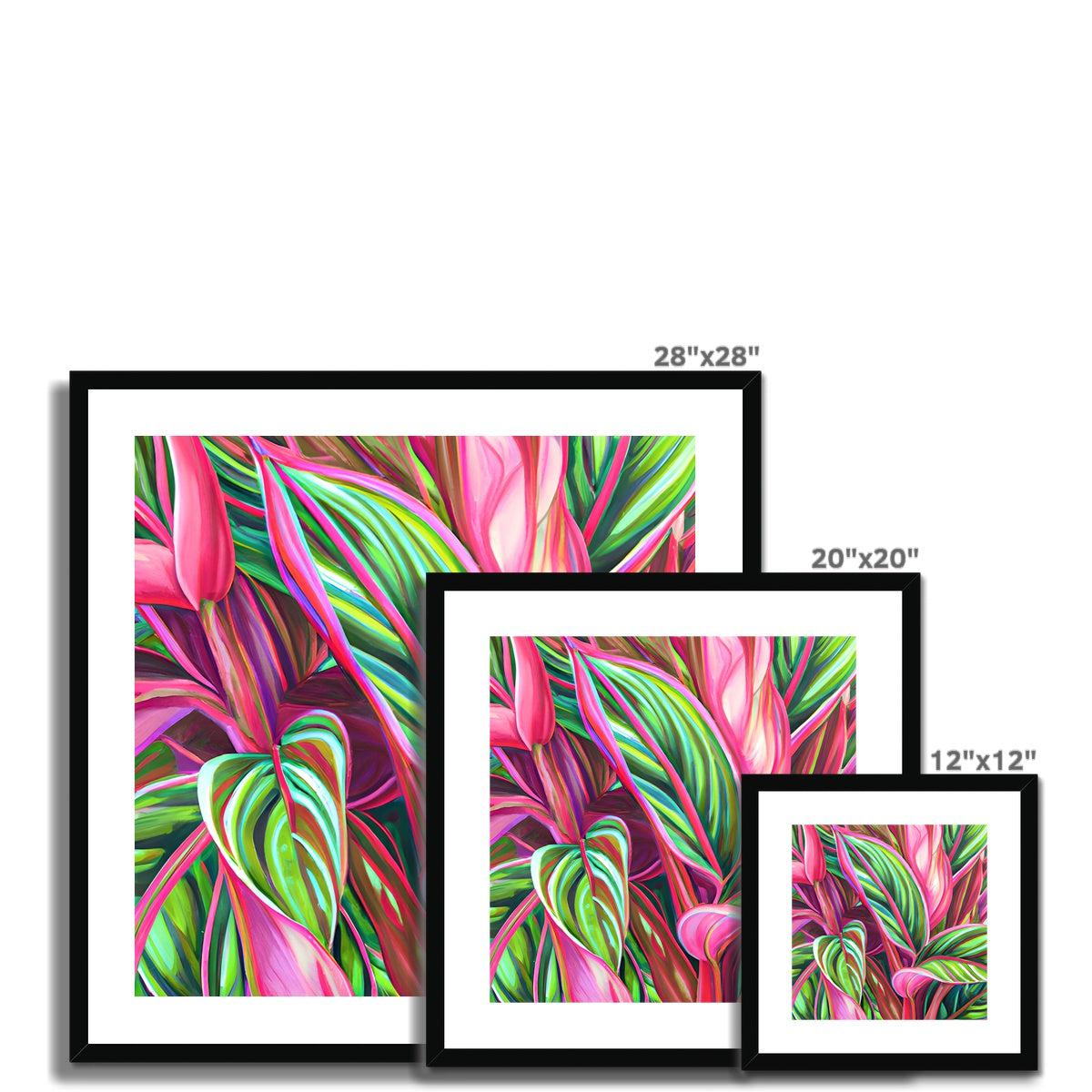 Tropical Leaves Framed & Mounted Print