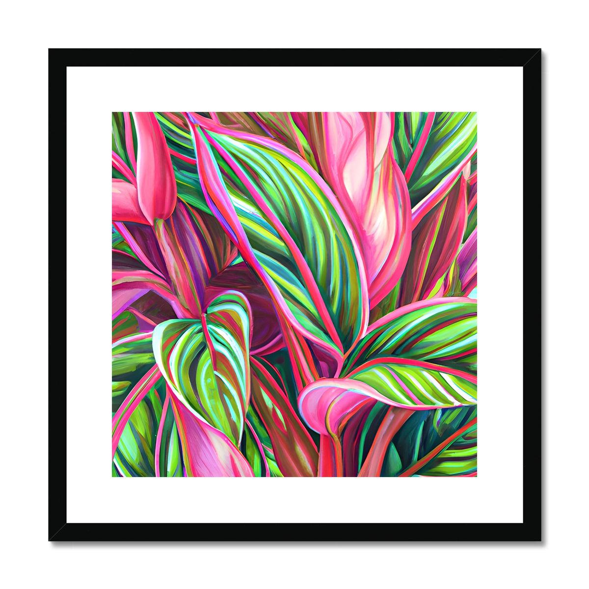 Tropical Leaves Framed & Mounted Print