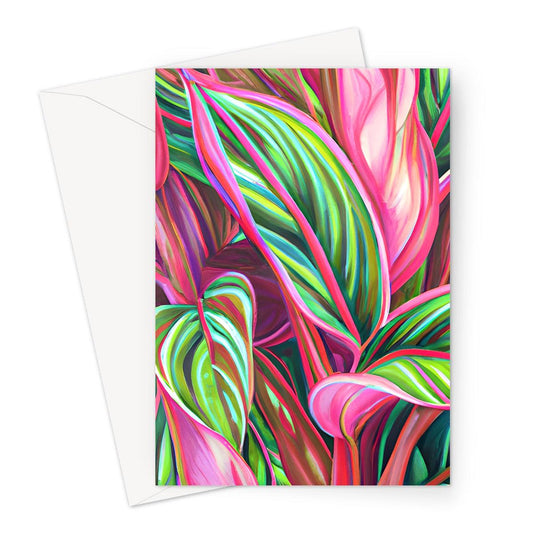 Tropical Leaves Greeting Card