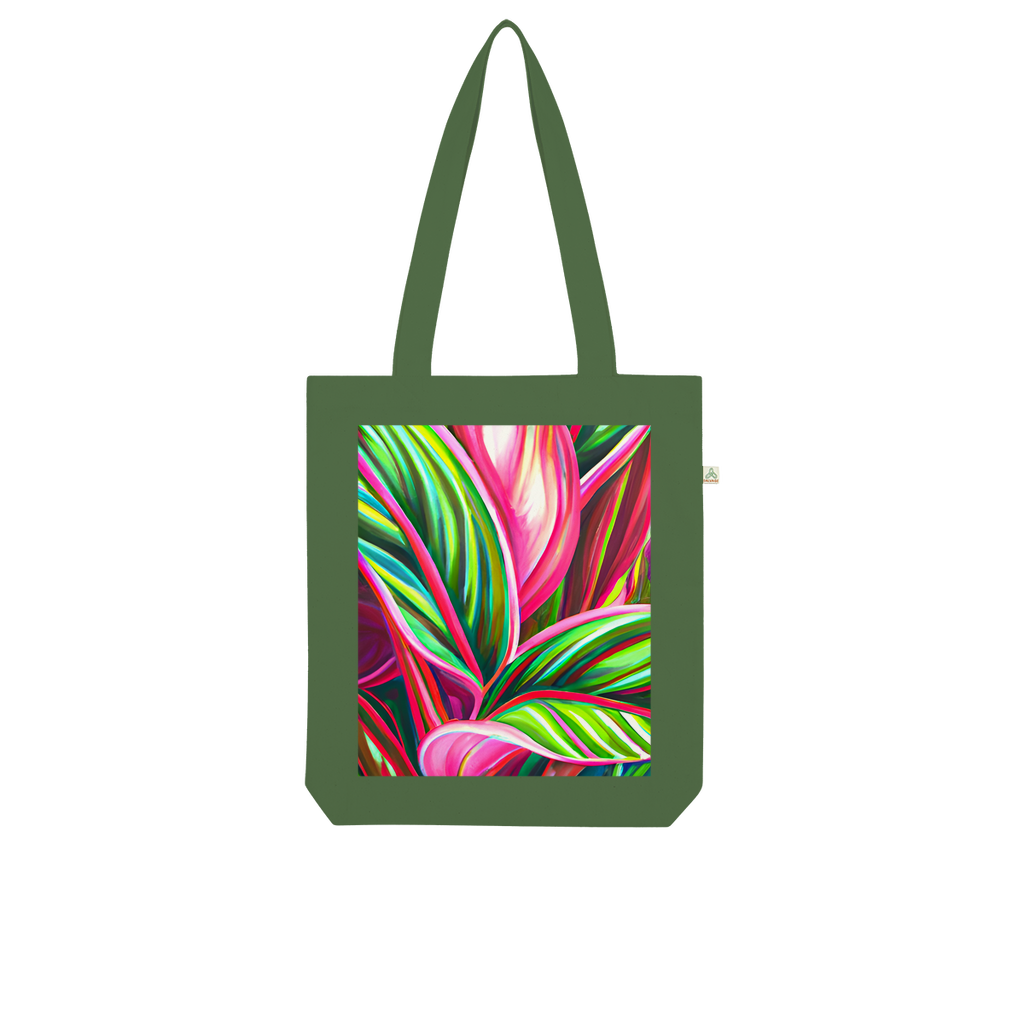 Green Tropical Organic Tote Bag