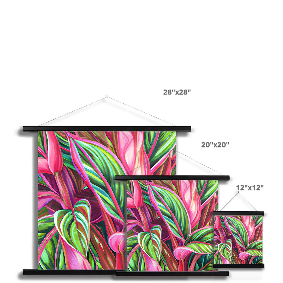 Tropical Leaves Fine Art Print with Hanger