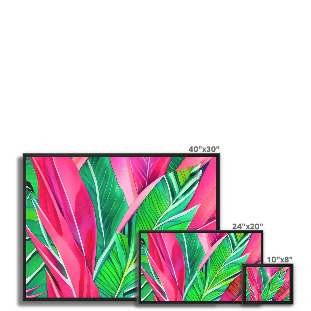 Tropical Pink Framed Canvas
