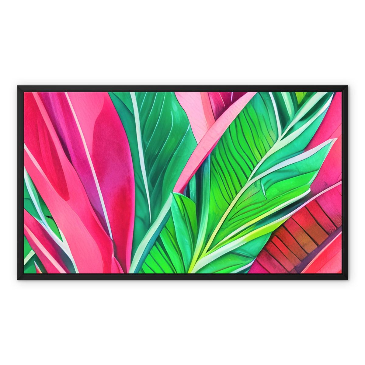 Tropical Pink Framed Canvas