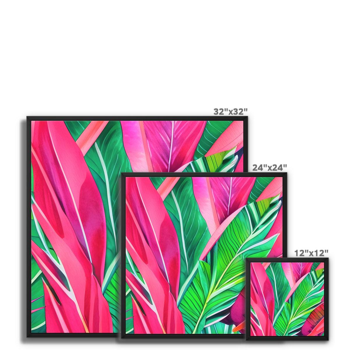 Tropical Pink Framed Canvas