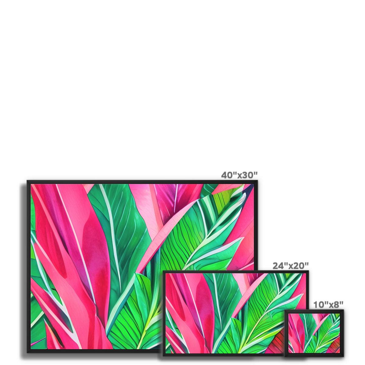 Tropical Pink Framed Canvas