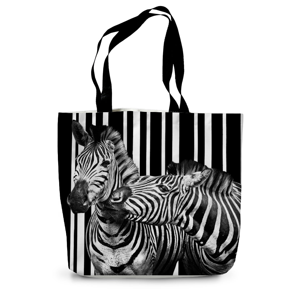 Two Zebra Canvas Tote Bag