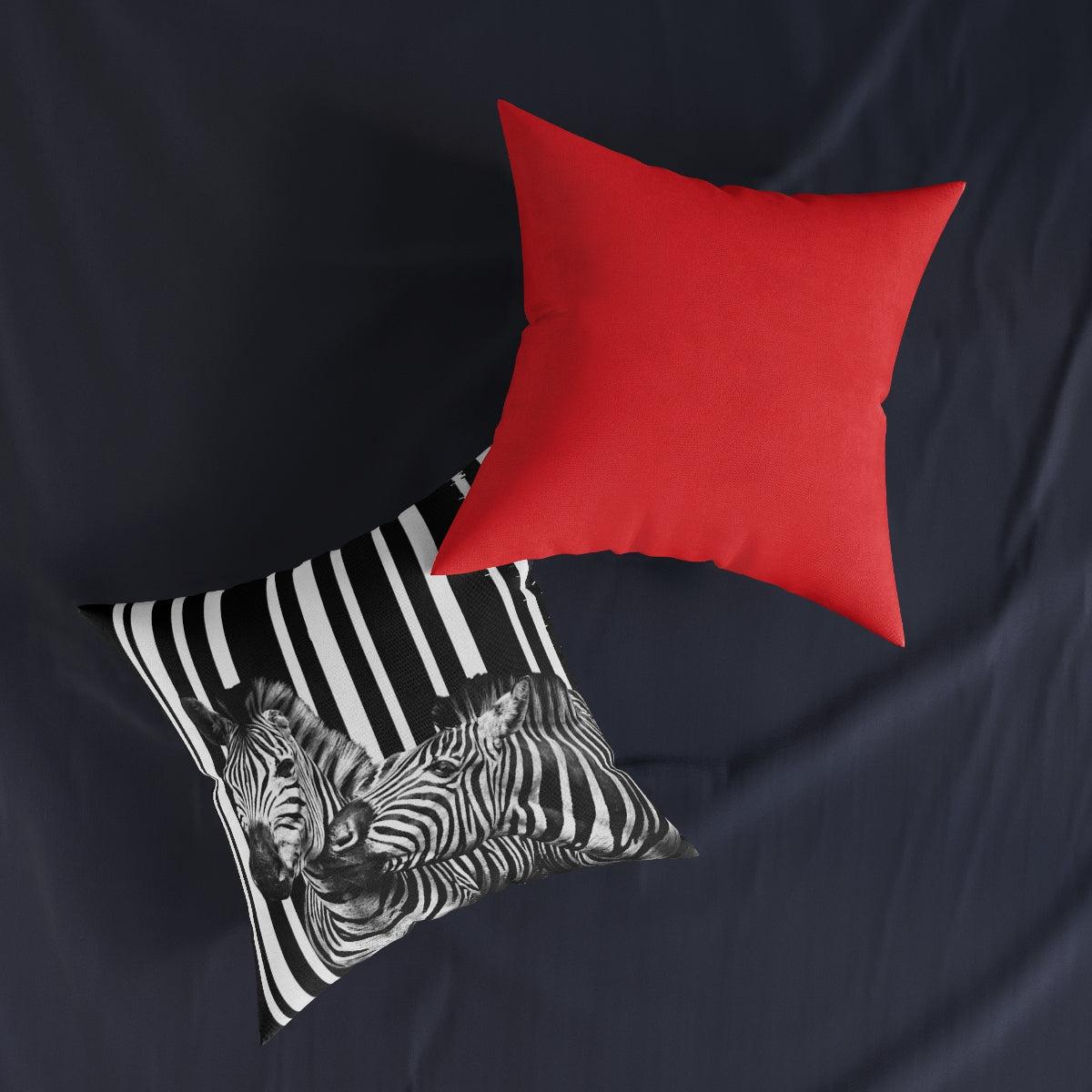 Two Zebra Cushion with Insert
