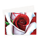White Red Rose Greeting Card