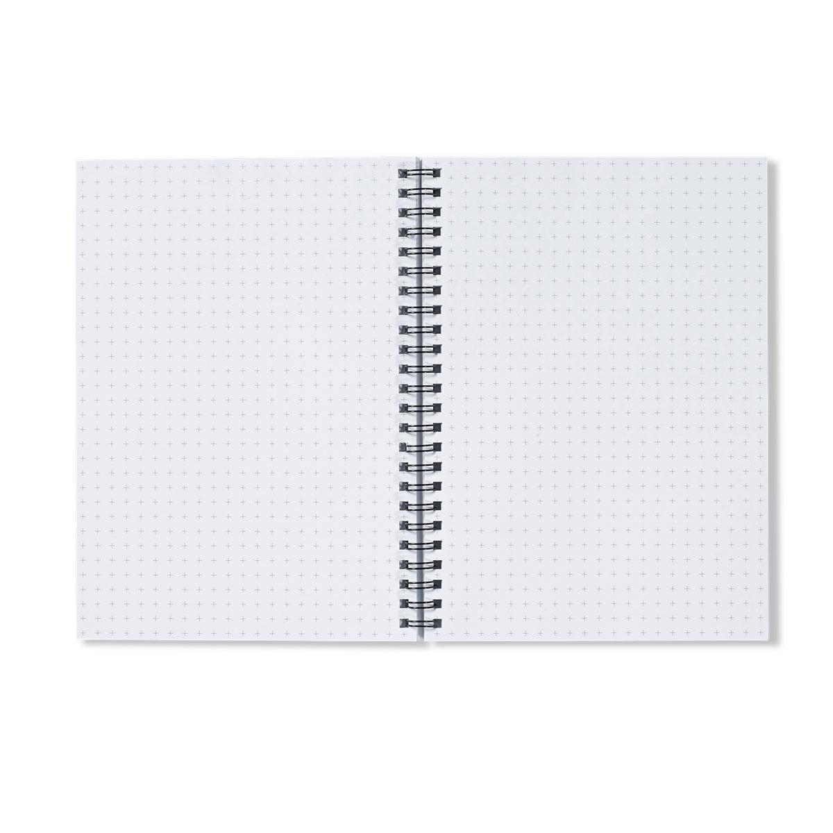 White Red Rose Spiral Notebook