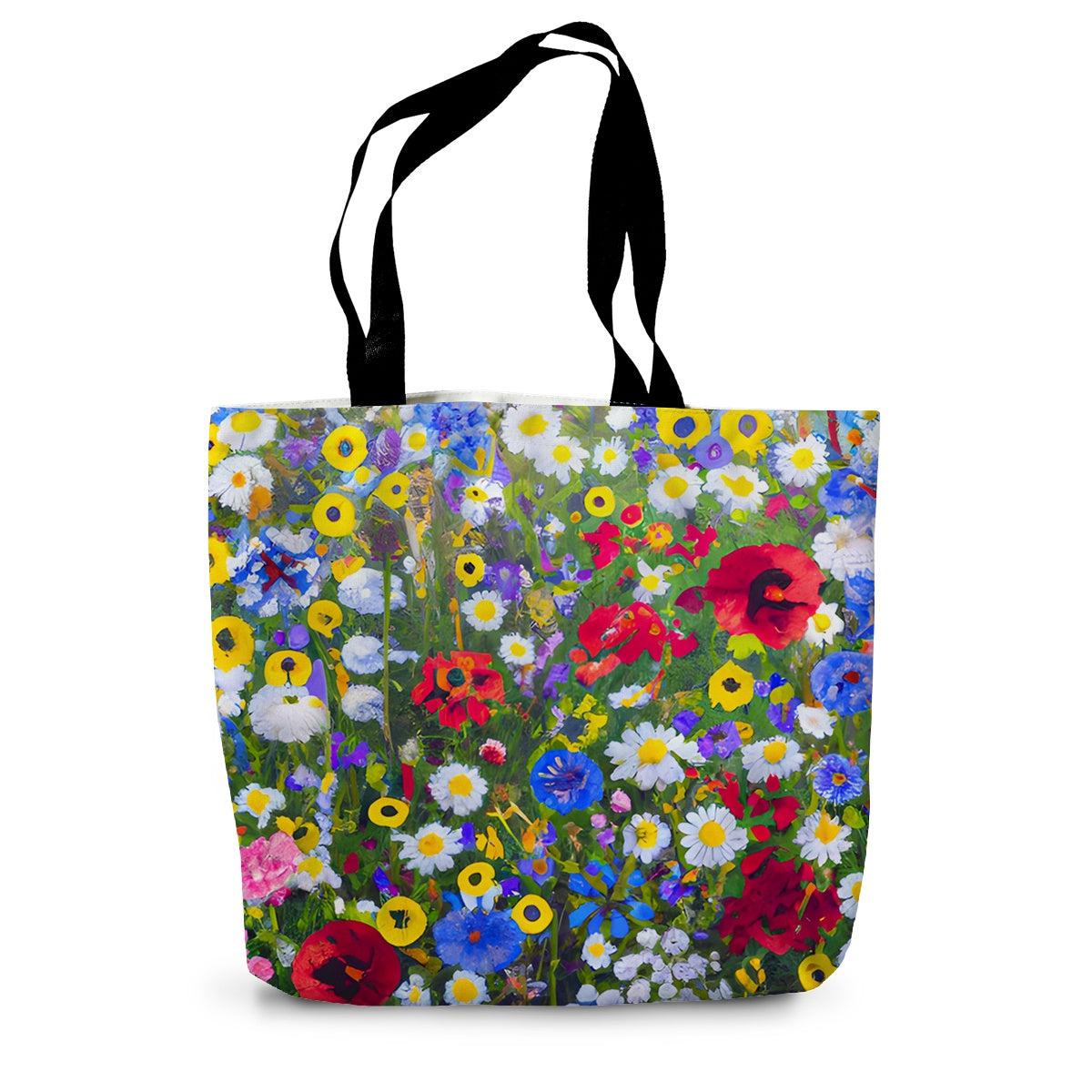 Digital Wildflowers Canvas Tote Bag