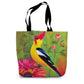 Yellow Bird Canvas Tote Bag