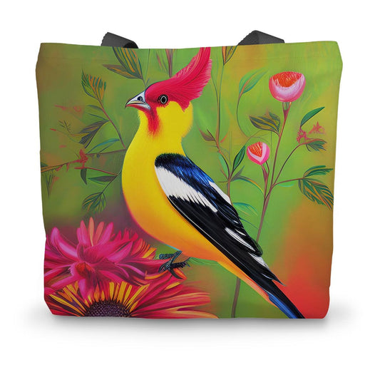 Yellow Bird Canvas Tote Bag