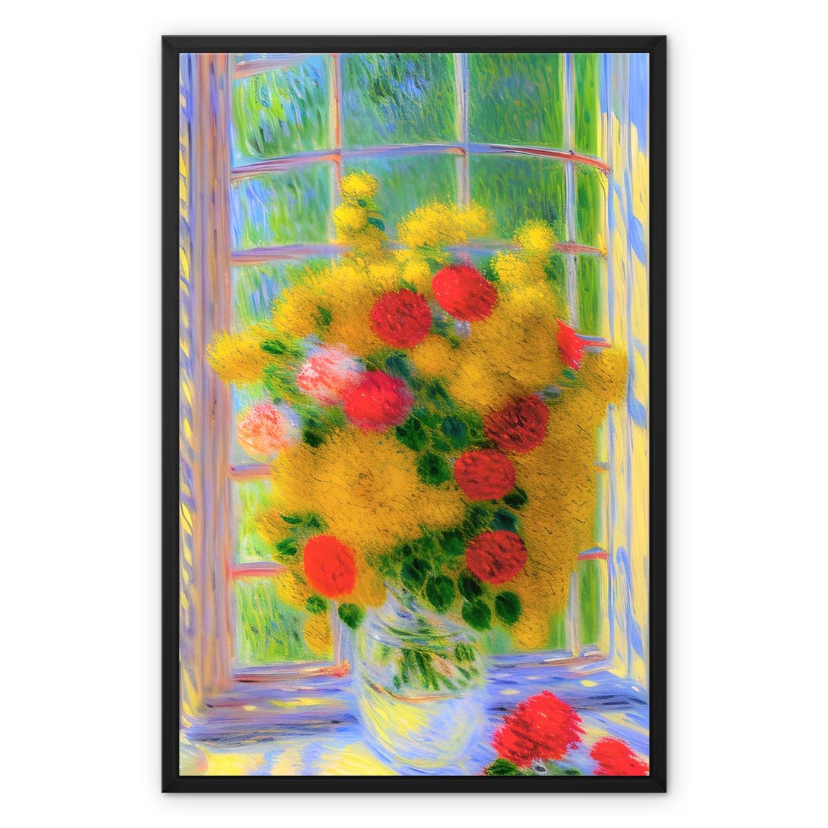 Yellow Bouquet Framed Canvas