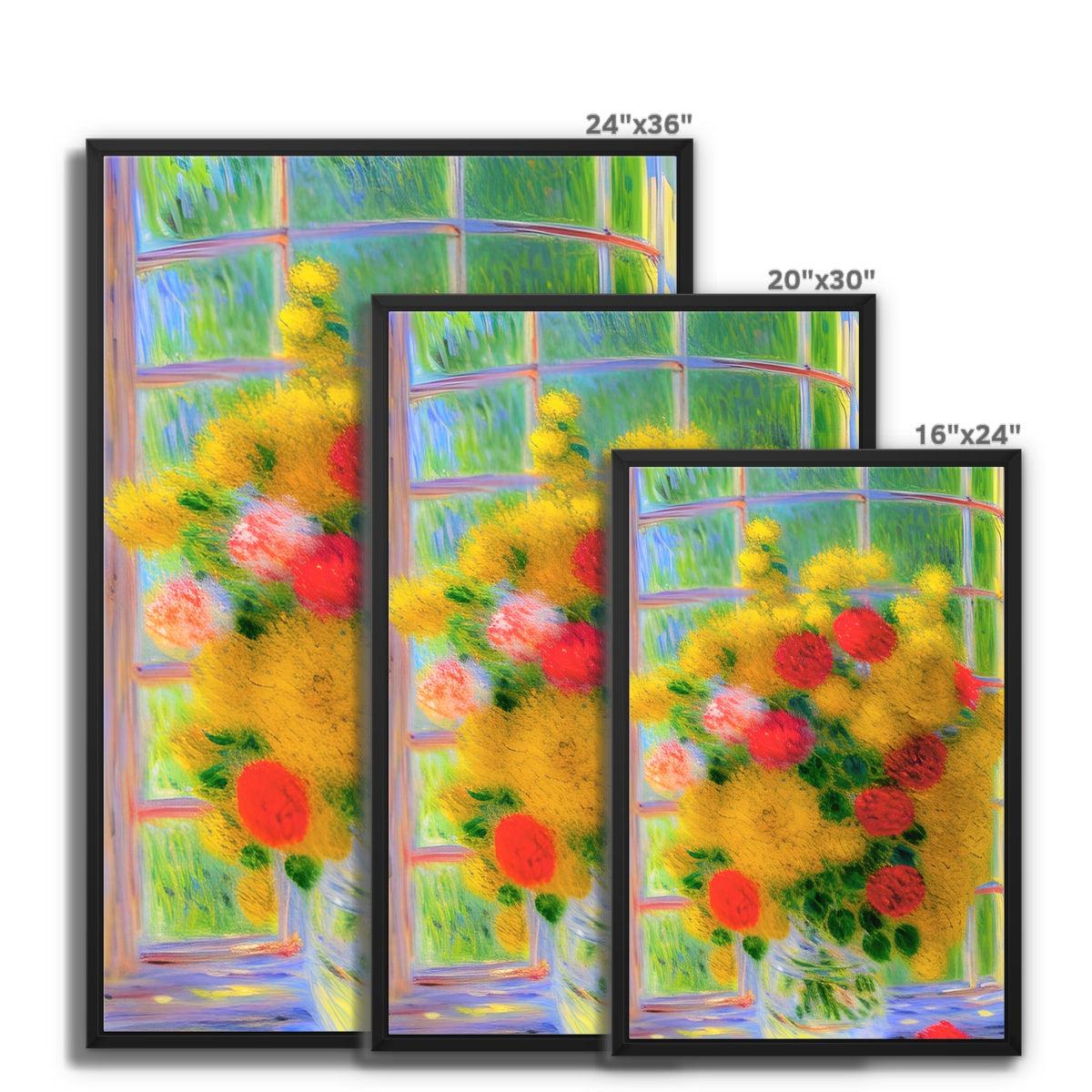 Yellow Bouquet Framed Canvas